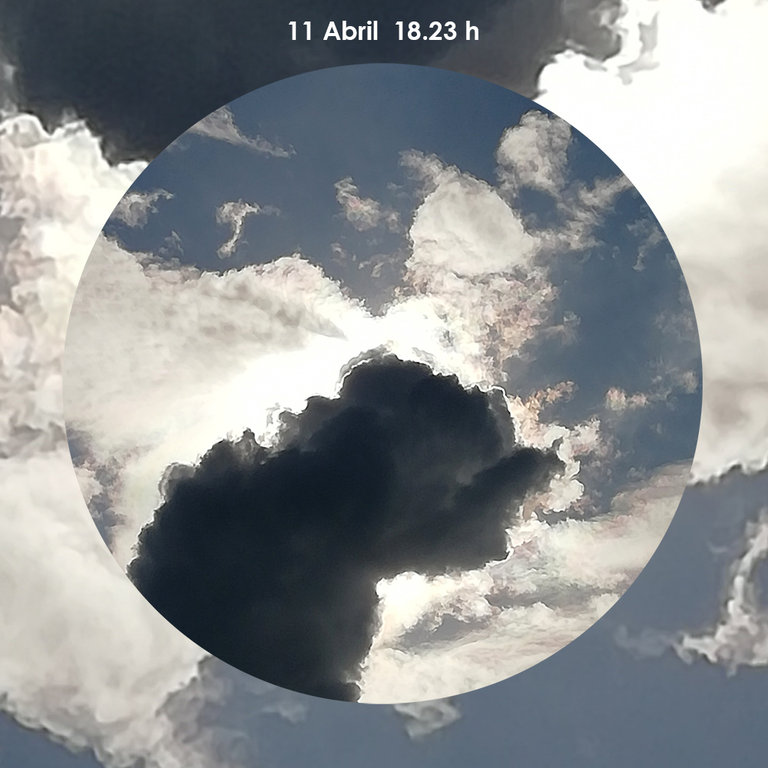 Nubes confinadas. 11 de abril, 18:23 horas.