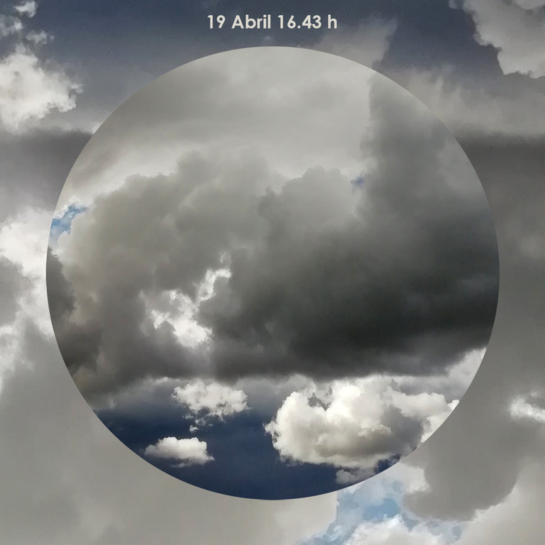 Nubes confinadas. 19 de abril, 16:43 horas.