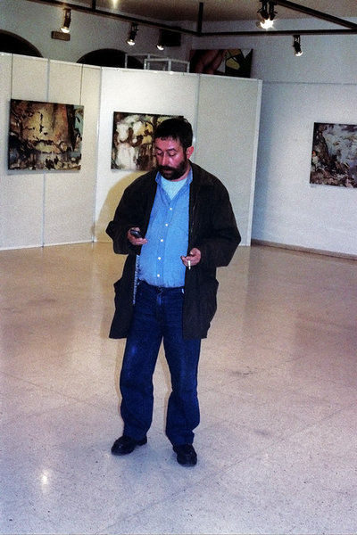 Francis Daubresse en su exposición en la Sala de la Escuela de Arte "La Palma". Madrid\\n\\n01/12/2013 20:21